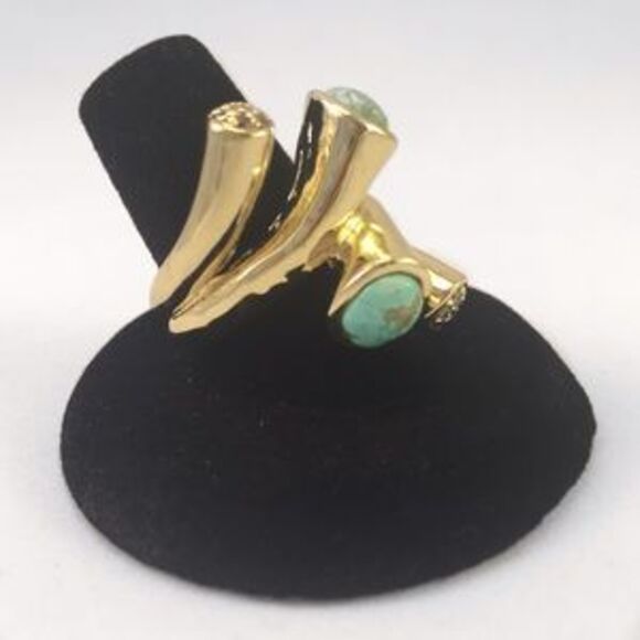 Turquoise abstract ring - Picture 3 of 3